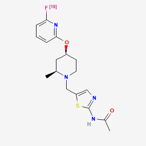 N-[5-[[(2S,4S)-4-(6-(18F)fluoranylpyridin-2-yl)oxy-2-methylpiperidin-1-yl]methyl]-1,3-thiazol-2-yl]acetamide