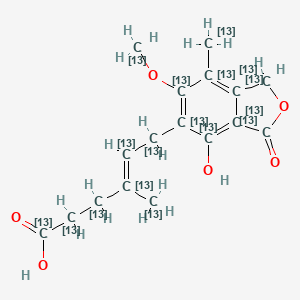 molecular formula C17H20O6 B1514385 Mycophenolic acid 13C17 CAS No. 1202866-92-9