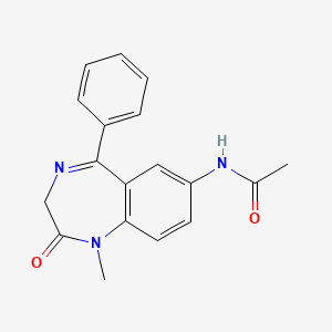 molecular formula C18H17N3O2 B1514387 N-(1-Methyl-2-oxo-5-phenyl-2,3-dihydro-1H-1,4-benzodiazepin-7-yl)acetamide CAS No. 56396-30-6