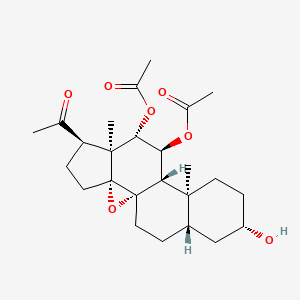 molecular formula C25H36O7 B15143879 11,12-Di-O-acetyltenacigenin B 