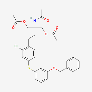 molecular formula C30H32ClNO6S B1514389 N-Acetyl-di-O-acetyl KRP-203 CAS No. 951238-25-8