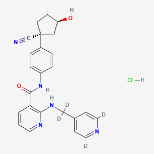 molecular formula C24H24ClN5O2 B15143893 rac cis-3-Hydroxy apatinib-d4 hydrochloride 