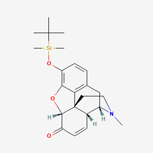 molecular formula C23H31NO3Si B1514390 (4S,4Ar,7aR,12bS)-9-[tert-butyl(dimethyl)silyl]oxy-3-methyl-1,2,4,4a,7a,13-hexahydro-4,12-methanobenzofuro[3,2-e]isoquinolin-7-one CAS No. 91265-75-7