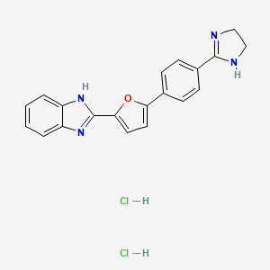 2-(5-(4-(4,5-Dihydro-1H-imidazol-2-yl)phenyl)furan-2-yl)-1H-benzo[d]imidazole dihydrochloride