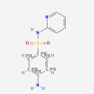 molecular formula C11H11N3O2S B1514396 4-Amino-N-pyridin-2-yl(1,2,3,4,5,6-13C6)cyclohexa-1,3,5-triene-1-sulfonamide CAS No. 1228182-45-3