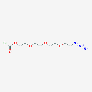 molecular formula C9H16ClN3O5 B15143990 Azido-PEG4-acyl chloride 