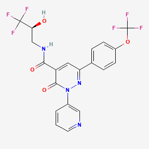 molecular formula C20H14F6N4O4 B15143994 AHR antagonist 4 