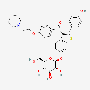 molecular formula C34H37NO9S B15144032 6-Raloxifene-beta-D-glucopyranoside 