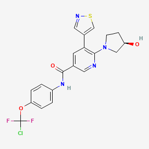 molecular formula C20H17ClF2N4O3S B15144037 Bcr-abl-IN-3 