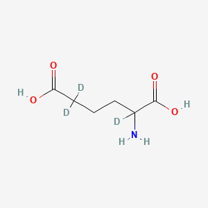 molecular formula C6H11NO4 B15144041 DL-2-Amino-1,6-hexanedioic-2,5,5-D3 acid 