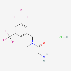 molecular formula C12H13ClF6N2O B1514406 2-Amino-N-(3,5-bis(trifluoromethyl)benzyl)-N-methylacetamide hydrochloride CAS No. 279682-92-7