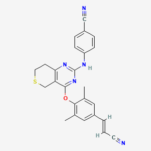 molecular formula C25H21N5OS B15144078 HIV-1 inhibitor-8 