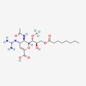 molecular formula C21H36N4O8 B15144127 Laninamivir octanoate-d3 