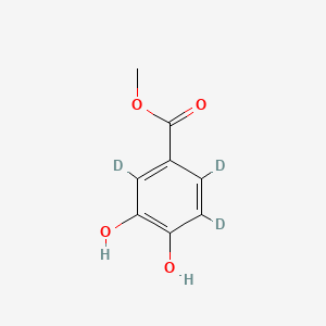 molecular formula C8H8O4 B15144139 Methyl 3,4-dihydroxybenzoate-d3-1 