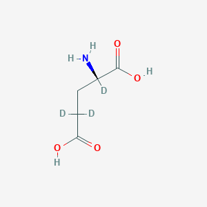 molecular formula C5H9NO4 B15144147 L-Glutamic-2,4,4-D3 acid 