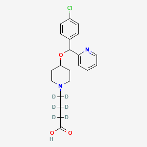 molecular formula C21H25ClN2O3 B15144215 (Rac)-Bepotastine-d6 