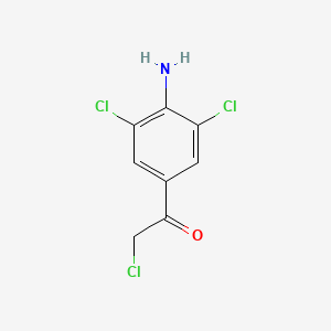 molecular formula C8H6Cl3NO B1514432 1-(4-Amino-3,5-dichlorophenyl)-2-chloroethan-1-one CAS No. 62871-48-1