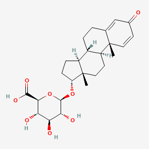 molecular formula C25H34O8 B1514435 (17alpha)-3-Oxoandrosta-1,4-dien-17-yl beta-D-glucopyranosiduronic acid CAS No. 827019-67-0