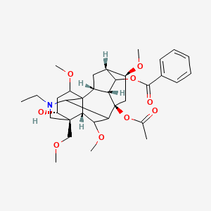 molecular formula C34H47NO9 B15144368 13-Dehydroxyindaconitine 