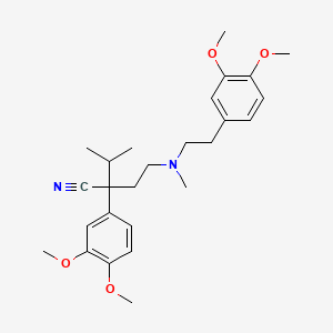 molecular formula C26H36N2O4 B1514437 (2RS)-2-(3,4-Dimethoxyphenyl)-2-(2-((2-(3,4-dimethoxy-phenyl)ethyl)(methyl)amino)ethyl)-3-methylbutanenitrile CAS No. 2893-91-6