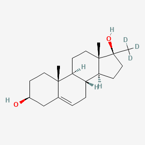 molecular formula C20H32O2 B1514438 (3S,8R,9S,10R,13S,14S,17S)-10,13-Dimethyl-17-(trideuteriomethyl)-1,2,3,4,7,8,9,11,12,14,15,16-dodecahydrocyclopenta[a]phenanthrene-3,17-diol CAS No. 99371-94-5