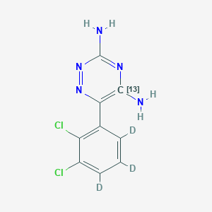 molecular formula C9H7Cl2N5 B15144384 Lamotrigine-13C,d3 