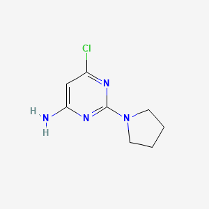 molecular formula C8H11ClN4 B1514439 6-Chloro-2-(pyrrolidin-1-yl)pyrimidin-4-amine CAS No. 3289-39-2