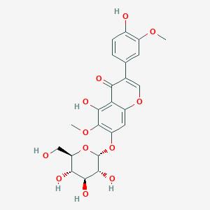 5-hydroxy-3-(4-hydroxy-3-methoxyphenyl)-6-methoxy-7-[(2R,3R,4S,5S,6R)-3,4,5-trihydroxy-6-(hydroxymethyl)oxan-2-yl]oxychromen-4-one