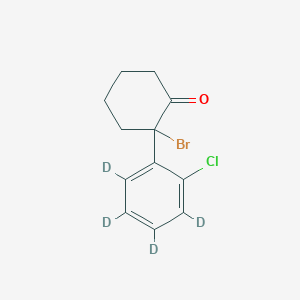 molecular formula C12H12BrClO B1514443 2-Bromo-2-(2-chloro-3,4,5,6-tetradeuteriophenyl)cyclohexan-1-one CAS No. 1336986-08-3