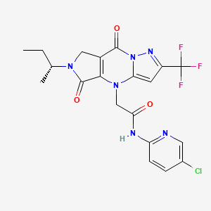 molecular formula C20H18ClF3N6O3 B15144441 P2X3 antagonist 36 