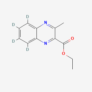 molecular formula C12H12N2O2 B15144484 Ethyl 3-methyl-2-quinoxalinecarboxylate-d4 