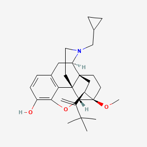 molecular formula C29H39NO3 B1514449 (1S,2S,6R,14R,15R,16R)-5-(Cyclopropylmethyl)-16-(3,3-dimethylbut-1-en-2-yl)-15-methoxy-13-oxa-5-azahexacyclo[13.2.2.12,8.01,6.02,14.012,20]icosa-8(20),9,11-trien-11-ol CAS No. 97203-04-8