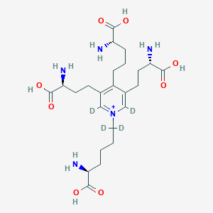 molecular formula C24H40N5O8+ B1514452 (2S)-2-amino-6-[4-[(4S)-4-amino-4-carboxybutyl]-3,5-bis[(3S)-3-amino-3-carboxypropyl]-2,6-dideuteriopyridin-1-ium-1-yl]-6,6-dideuteriohexanoic acid CAS No. 1119270-58-4