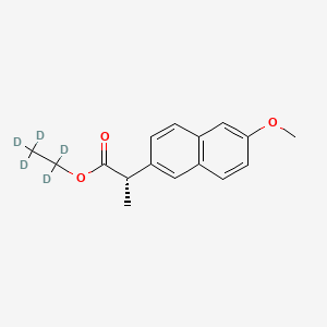 molecular formula C16H18O3 B15144543 (S)-Naproxen ethyl ester-d5 