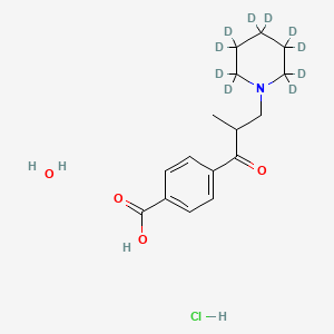 molecular formula C16H24ClNO4 B15144548 Tolperisone 4-carboxylic acid-d10 (hydrochloride hydrate) 