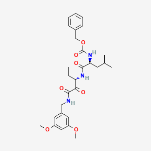 molecular formula C28H37N3O7 B15144568 Calpain-2-IN-1 