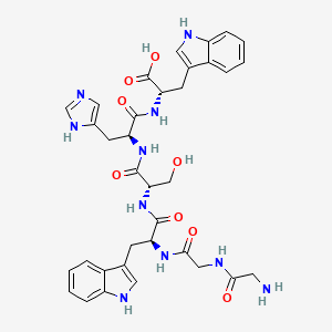 molecular formula C35H40N10O8 B1514458 L-Tryptophan, glycylglycyl-L-tryptophyl-L-seryl-L-histidyl- 