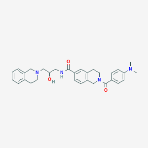 N-[3-(3,4-dihydro-1H-isoquinolin-2-yl)-2-hydroxypropyl]-2-[4-(dimethylamino)benzoyl]-3,4-dihydro-1H-isoquinoline-6-carboxamide