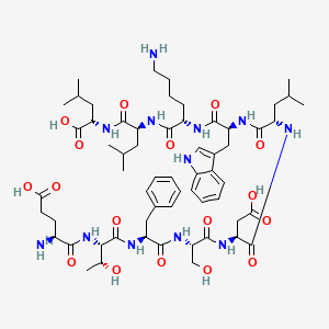 H-Glu-Thr-Phe-Ser-Asp-Leu-Trp-Lys-Leu-Leu-OH