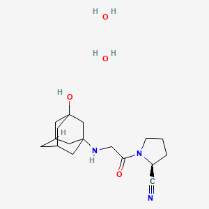 molecular formula C17H29N3O4 B15144644 Vildagliptin (dihydrate) 