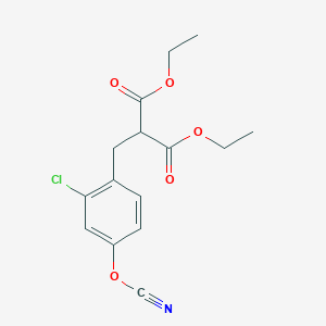 Diethyl [(2-chloro-4-cyanatophenyl)methyl]propanedioate