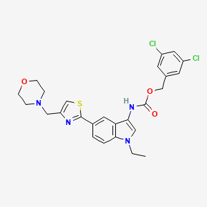 molecular formula C26H26Cl2N4O3S B15144690 ATX inhibitor 14 