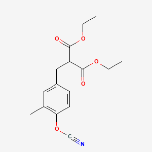 molecular formula C16H19NO5 B1514473 Diethyl [(4-cyanato-3-methylphenyl)methyl]propanedioate CAS No. 88975-88-6