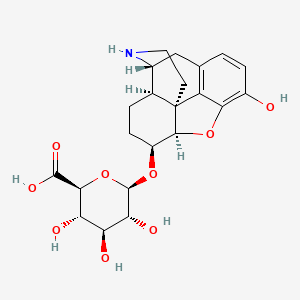 molecular formula C22H27NO9 B1514477 (5alpha,6alpha)-3-Hydroxy-4,5-epoxymorphinan-6-yl beta-D-glucopyranosiduronic acid CAS No. 561323-10-2