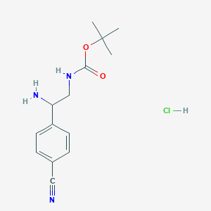 [2-Amino-2-(4-cyano-phenyl)-ethyl]-carbamic acid tert-butyl ester hydrochloride