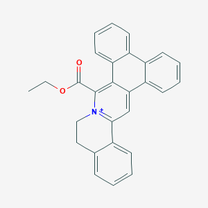 Ethyl 25-azoniahexacyclo[12.12.0.02,7.08,13.016,25.017,22]hexacosa-1(26),2,4,6,8,10,12,14,16(25),17,19,21-dodecaene-26-carboxylate