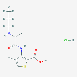 molecular formula C13H21ClN2O3S B15144862 Articaine-d7 (hydrochloride) 