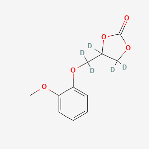 molecular formula C11H12O5 B15144863 rac Guaifenesin-d5 Cyclic Carbonate 