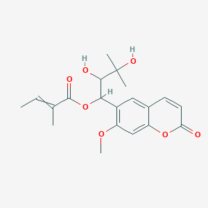 2,3-dihydroxy-1-(7-methoxy-2-oxochromen-6-yl)-3-methylbutyl (2E)-2-methylbut-2-enoate