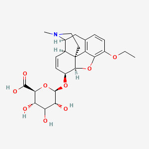 molecular formula C25H31NO9 B1514492 (2S,3S,5R,6R)-6-[[(4S,4Ar,7S,7aR,12bS)-9-ethoxy-3-methyl-2,4,4a,7,7a,13-hexahydro-1H-4,12-methanobenzofuro[3,2-e]isoquinolin-7-yl]oxy]-3,4,5-trihydroxyoxane-2-carboxylic acid CAS No. 168074-32-6